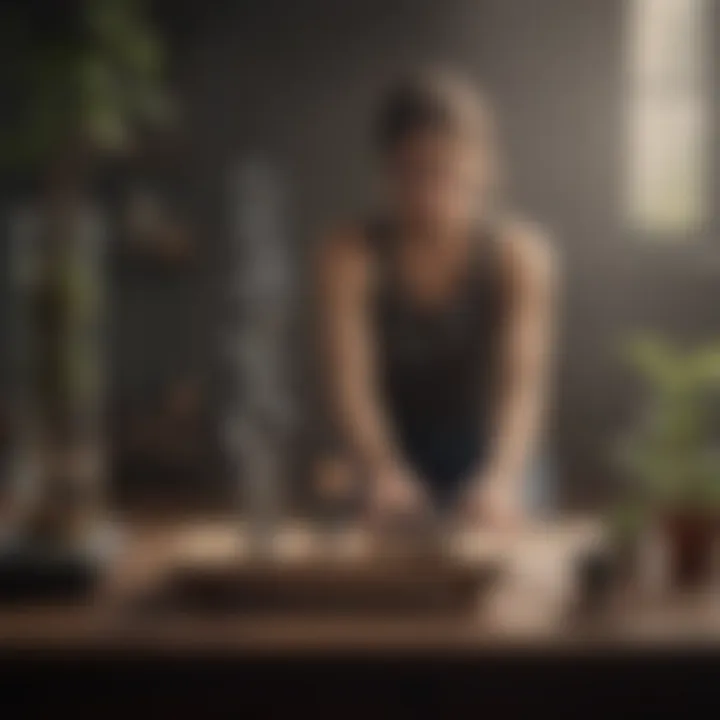 Lifestyle adjustments symbolized by a balanced scale