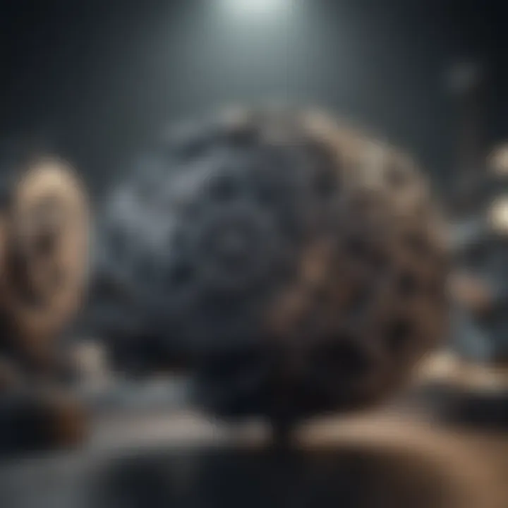 Brain with gears representing cognitive processes