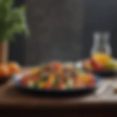 Colorful plate of healthy foods symbolizing dietary influence