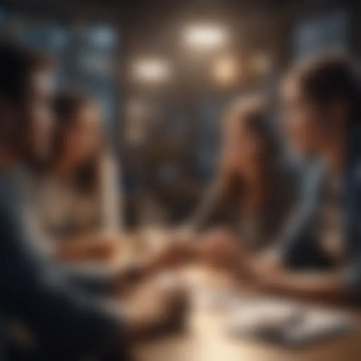 Group of diverse individuals collaborating on a project