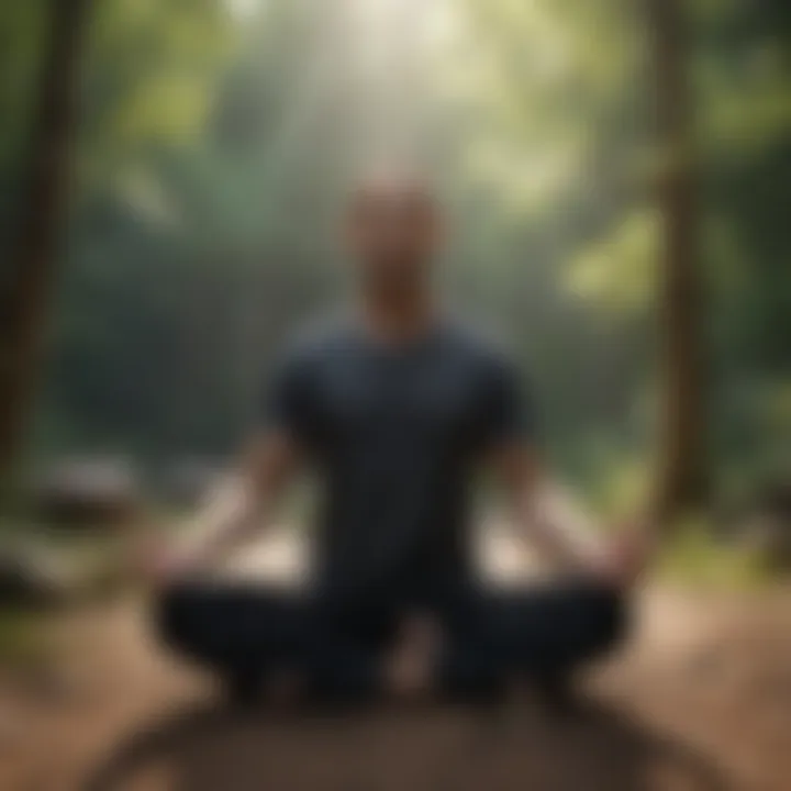 Individual practicing meditation techniques