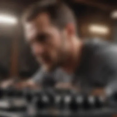 Focused Mental Exercise Individual engaged in focused mental exercise