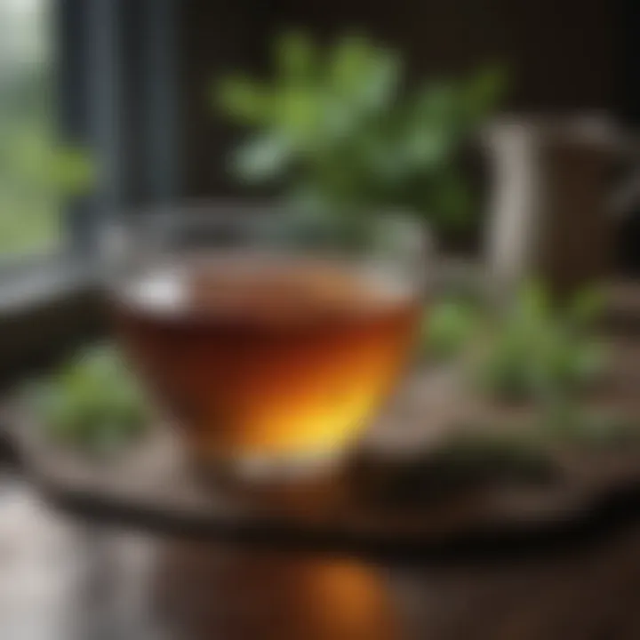 A selection of herbal teas known for their calming effects