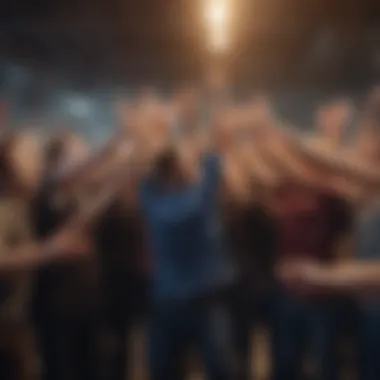 A group celebrating a team achievement with high-fives