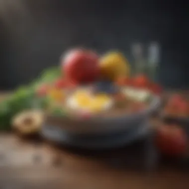 A balanced plate showcasing healthy food choices