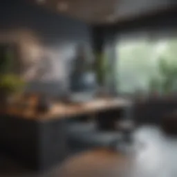 A serene workspace with minimal distractions
