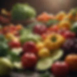 A colorful assortment of fresh vegetables and fruits.