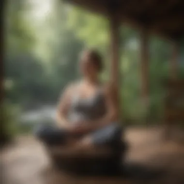 Mindfulness in Weight Loss A serene setting depicting mindfulness and relaxation