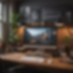 A focused workspace with motivational quotes