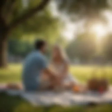 Couple enjoying a picnic