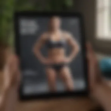 Personalized workout plan displayed on a tablet