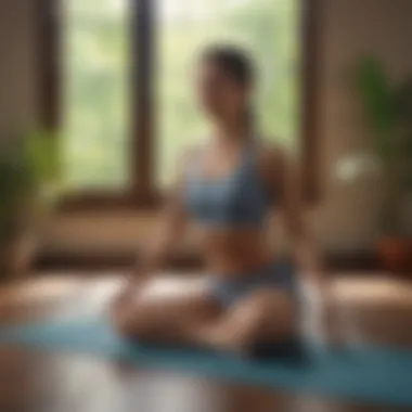 Woman practicing yoga in a serene environment