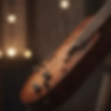 An online guitar lesson interface with interactive features