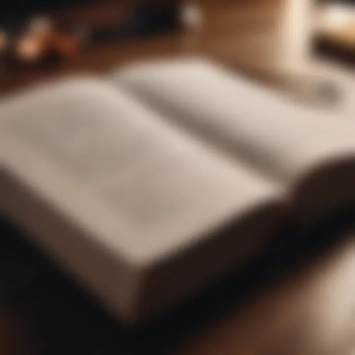 Close-up of a book with highlighted quotes