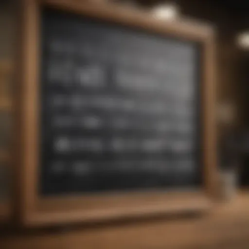 Inspiring words on a chalkboard