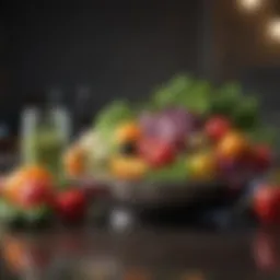 Fresh fruits and vegetables for a balanced diet