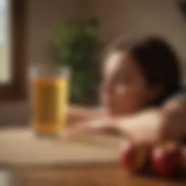 A soothing scene of a person relaxing with a glass of diluted apple cider vinegar, illustrating holistic health.