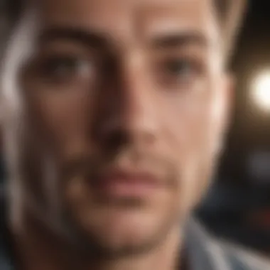A close-up of a person practicing mindfulness and deep concentration