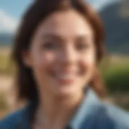 A serene landscape under a clear blue sky symbolizing the warmth of a smile.