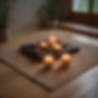 Establish a Zen Meditation Space A tranquil meditation area with soft mats and candles