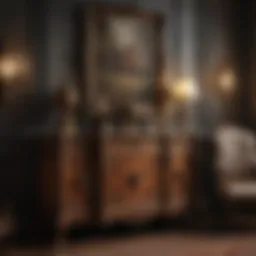 Elegant antique furniture piece showcasing intricate craftsmanship