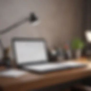 Efficient Task Management Setup Desk with organized task list and calendar