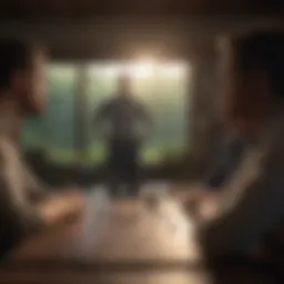 A leader guiding a team through a discussion
