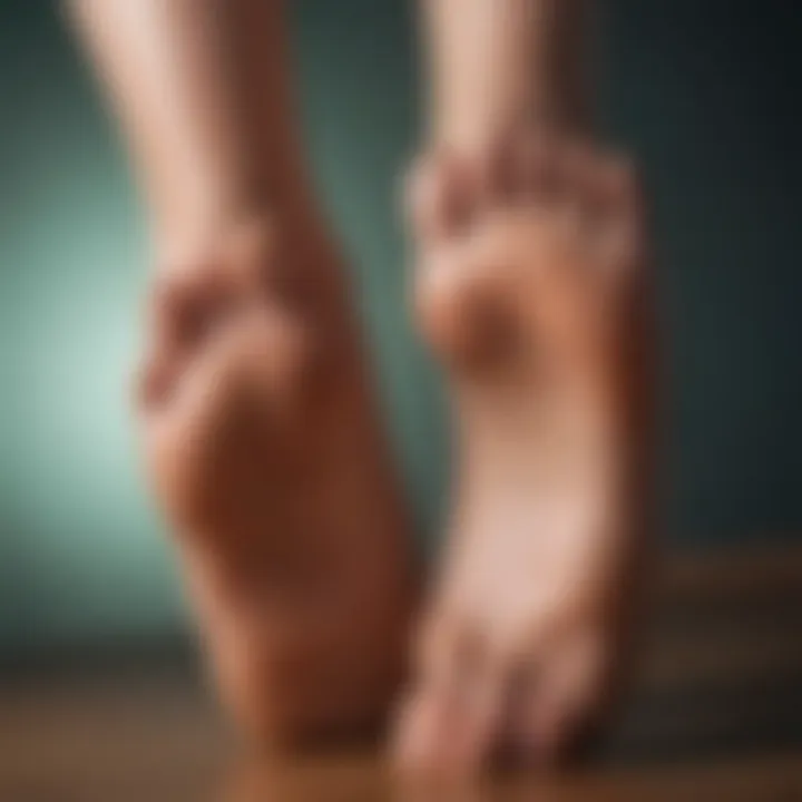 An intricate foot reflexology chart detailing pressure points