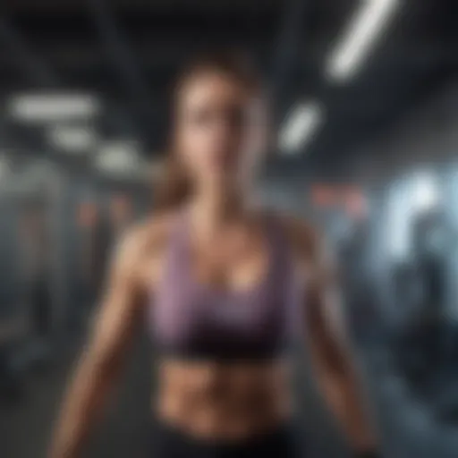 Woman performing high-intensity interval training