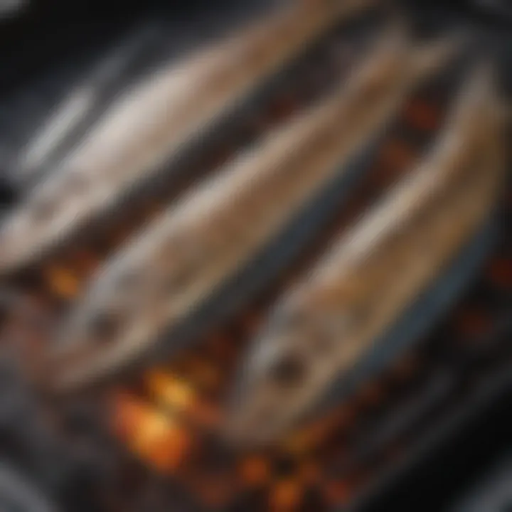 Sardine fillets grilled to perfection