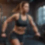 Woman performing high-intensity interval training