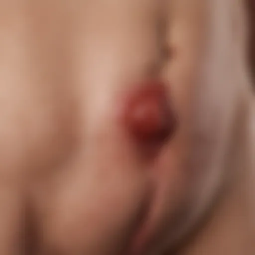 Newborn belly button bleeding - Close-up of umbilical area