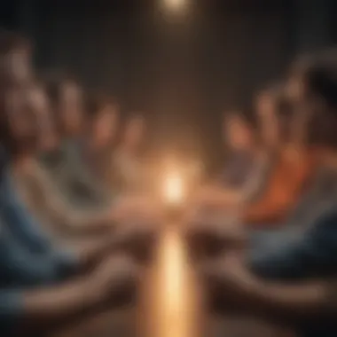 Unity in Shared Values A diverse group of individuals collaborating in harmony, representing shared values