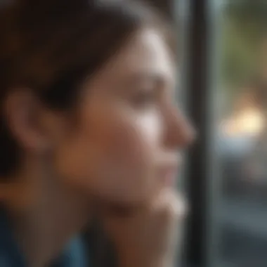 Contemplation: A Journey Through Emotions A person gazing out of a window, reflecting on their emotional state.