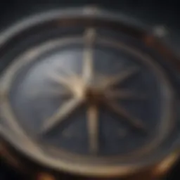 A close-up of a compass symbolizing guidance and direction in leadership.