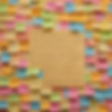 A vibrant collage showcasing various categories of quotes on colorful sticky notes, illustrating diversity of thought.