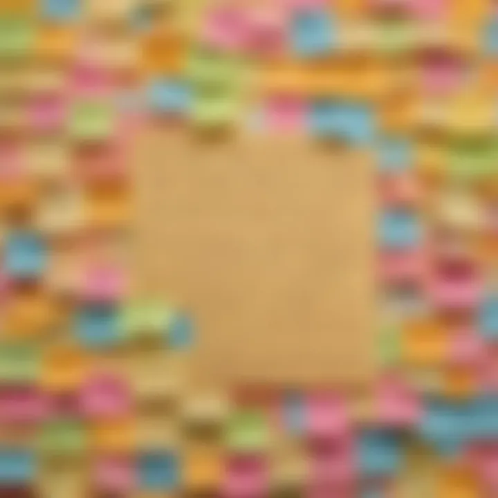 A vibrant collage showcasing various categories of quotes on colorful sticky notes, illustrating diversity of thought.