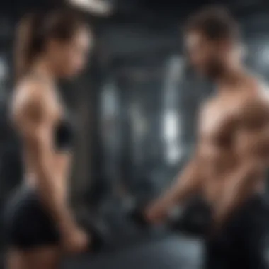 Strength Training Secrets Unveiled Personal trainer guiding client through weight training