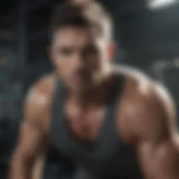 Athlete performing intense workout