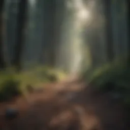Enlightened path in the forest