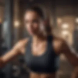 Woman performing high-intensity interval training