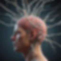 Illustration of brain neurons firing during cognitive training