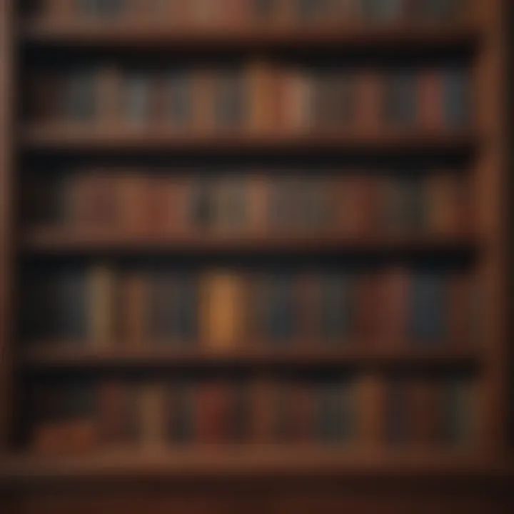 Reflecting on the Past: Illustration of a Vintage Bookshelf