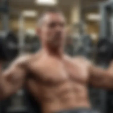 Enhancing Chest Strength with Precision Middle-aged man doing chest press on a weight machine