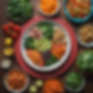 Nutrient-Dense Dinner Choices Colorful plate of healthy dinner options showcasing vegetables and lean protein