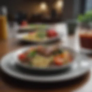 Mastering Portion Control A variety of portion-controlled meals presented in elegant dishware