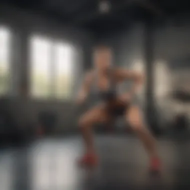 Woman doing high-intensity interval training in a bright room