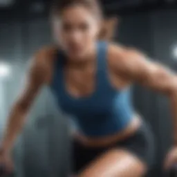Athlete performing high-intensity interval training