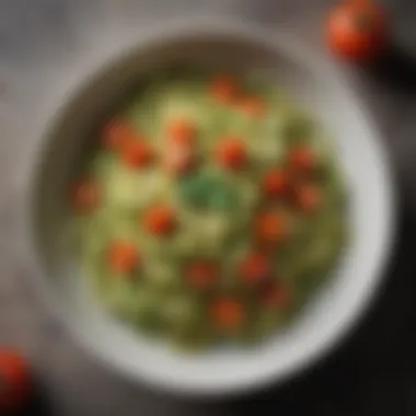 Zucchini Noodles with Pesto and Cherry Tomatoes